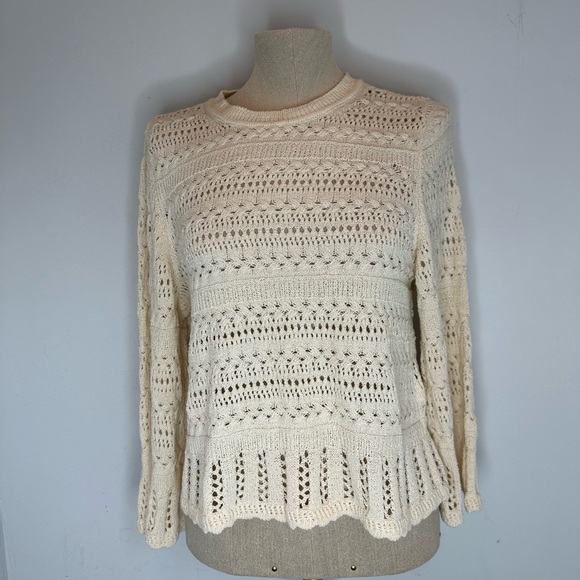 Madewell Sweaters - Madewell Scalloped-Trim Sweater Tee